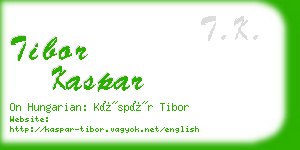 tibor kaspar business card